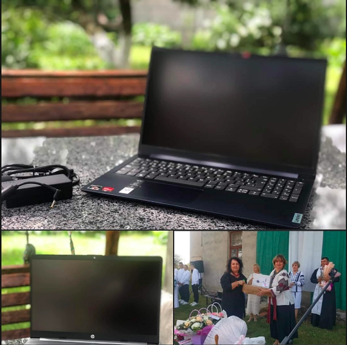 リヴィウ州の小学校に対して支援したモニターが授業で活用されている報告写真が届きました