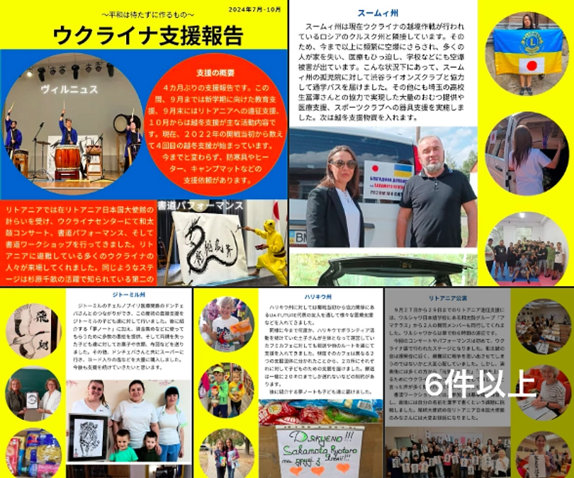ここ数ヶ月のウクライナ支援レポートを作成しました