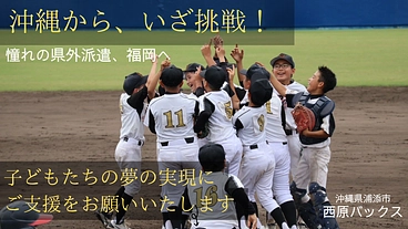 僕らの夢、県外大会にみんなで行きたい！沖縄の野球少年をご支援下さい のトップ画像