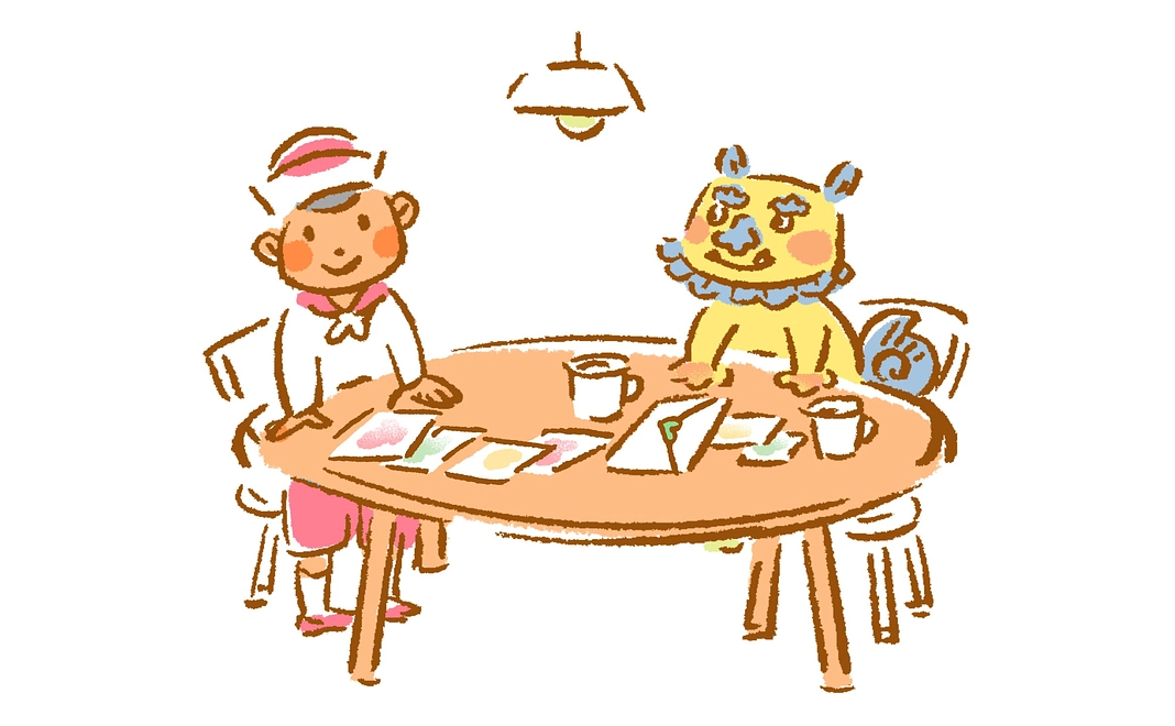 感謝のメールと6羽の鳥のポストカード