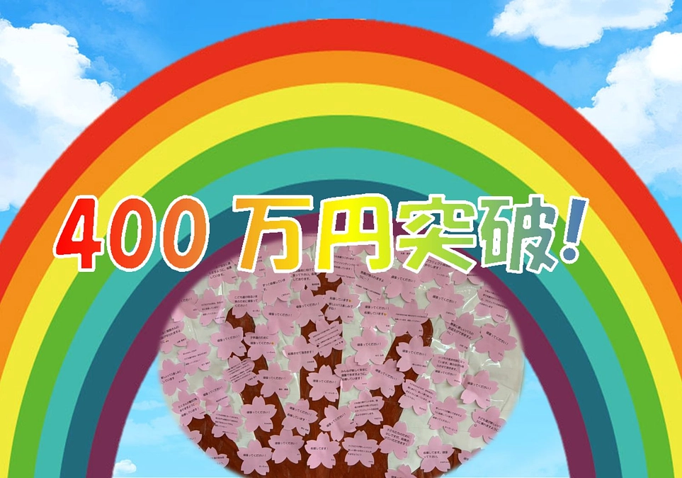 ご支援金額が400万円を突破！