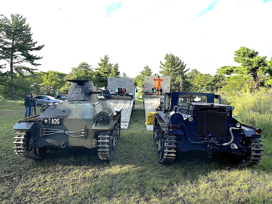 シズハク2025にて「ハ号ブル」と「九五式軽戦車」を展示しました♬