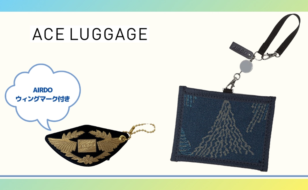 AIRDOウィングマーク付き【未来のパイロットを応援】エースラゲージシートカバーアップサイクルパスケース