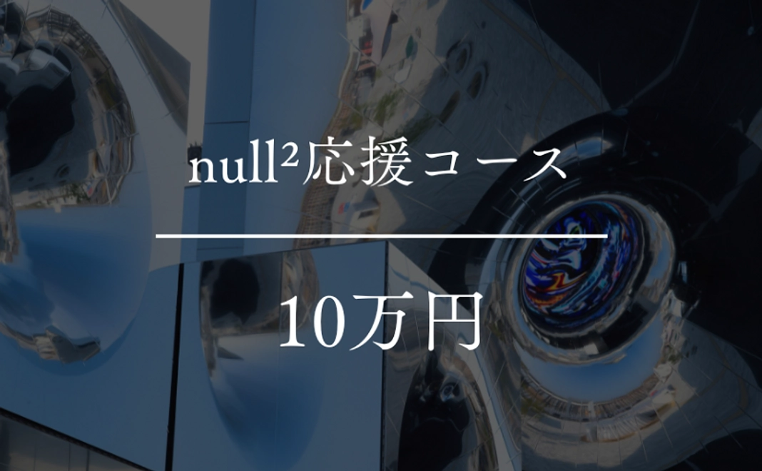 【返礼不要】null²応援コース|10万円