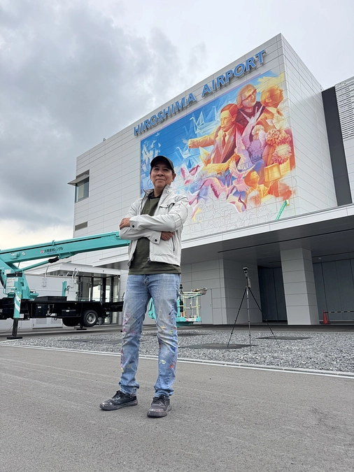 壁画が順調に進んでおります！