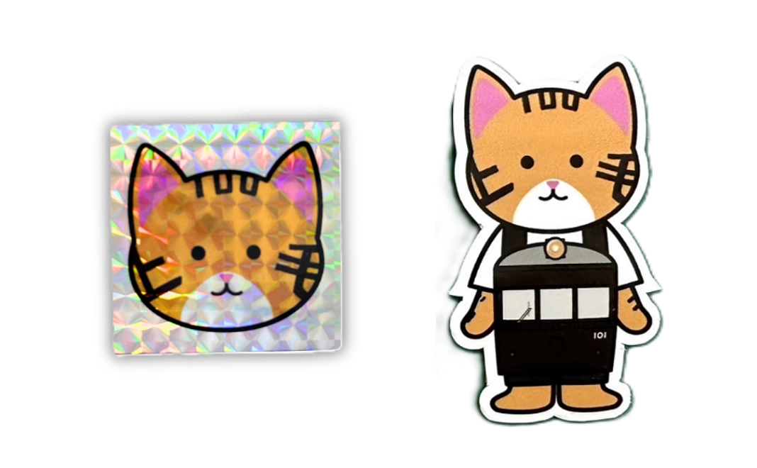 クラウドファンディング限定:「ジョモネコ」ステッカー(2枚)コース