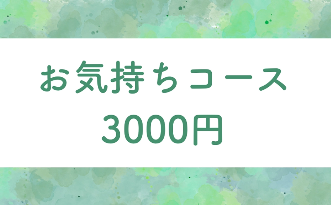 お気持ちコース | 3000円