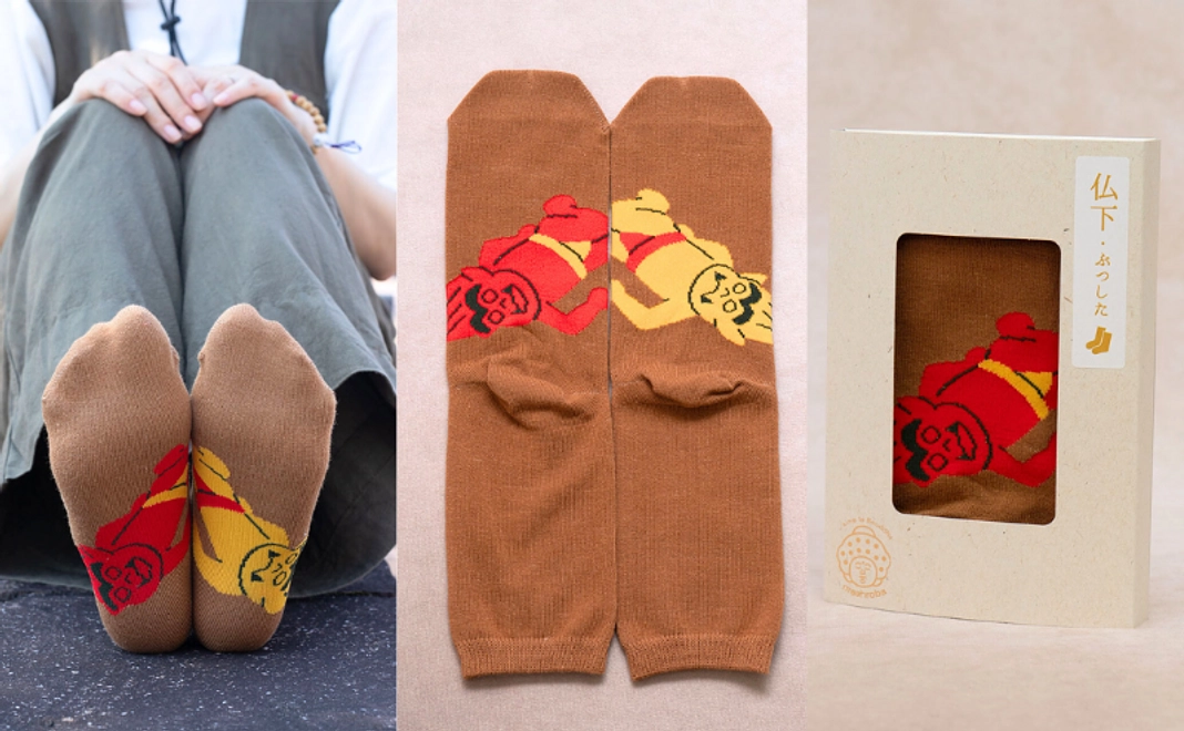 【普門寺×マシュロバ】多聞天の邪鬼靴下「仏下-ぶつした-」
