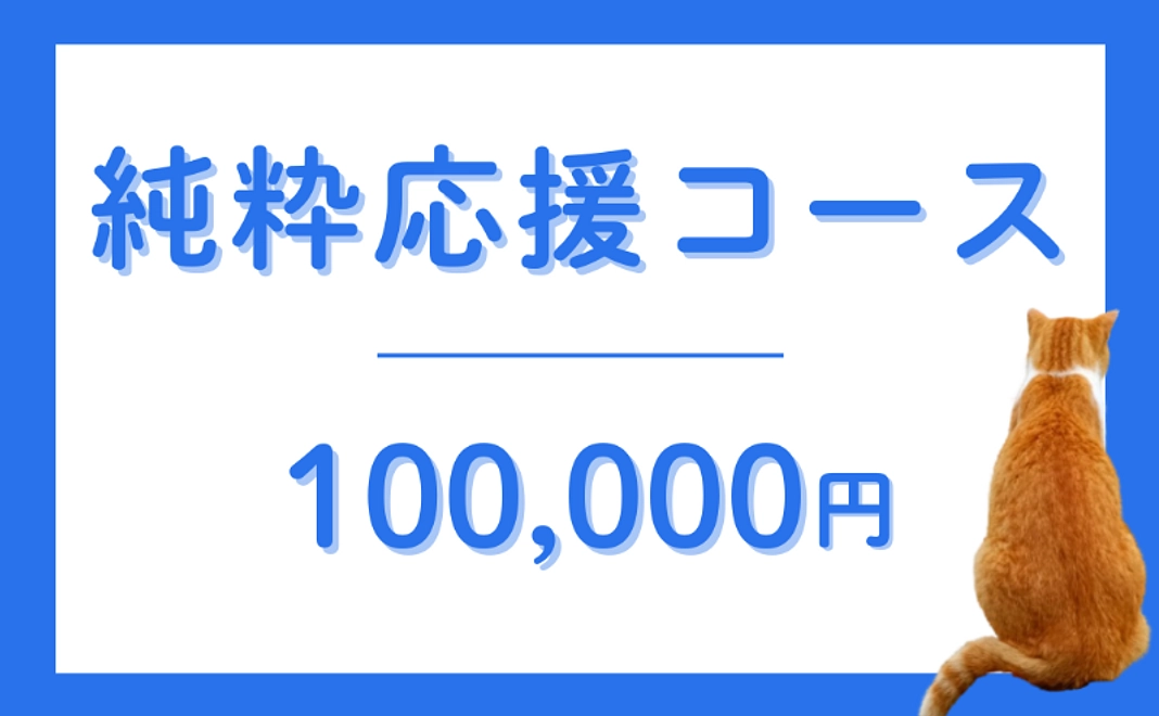 【返礼品不要な方】純粋応援コース|100,000円