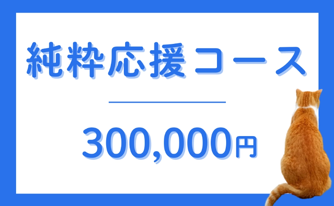 【返礼品不要な方】純粋応援コース|300,000円