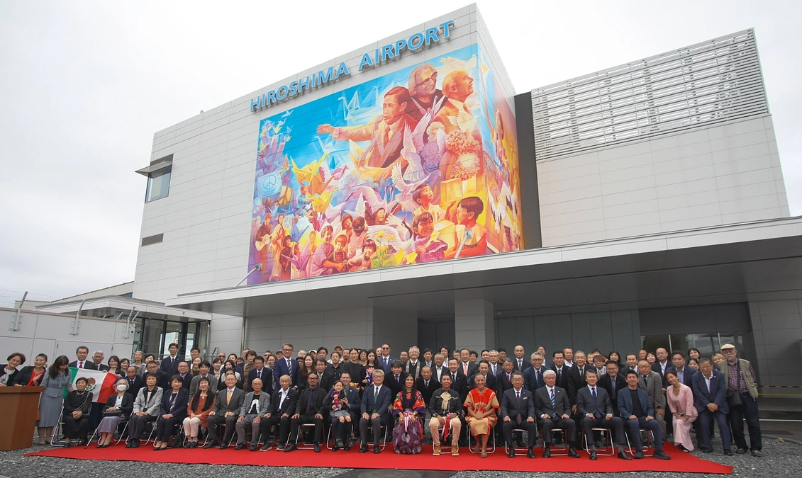 完成披露式典 大成功のご報告！　「核のない世界へ 広島メキシコ友好壁画」
