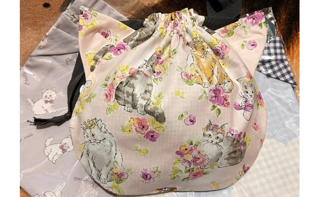 猫耳巾着|ハンドメイド作家 CATS TAIL様|3万円