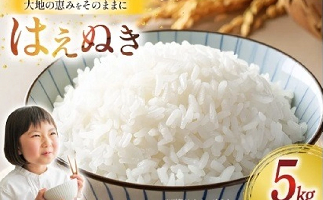 【高畠町外の方向け】山形県が誇る銘柄米！令和7年産 はえぬき 5kg