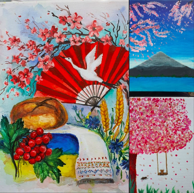 全て、ウクライナの子ども達が描いた絵です