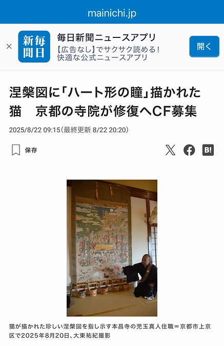 毎日新聞さんに掲載していただきました。