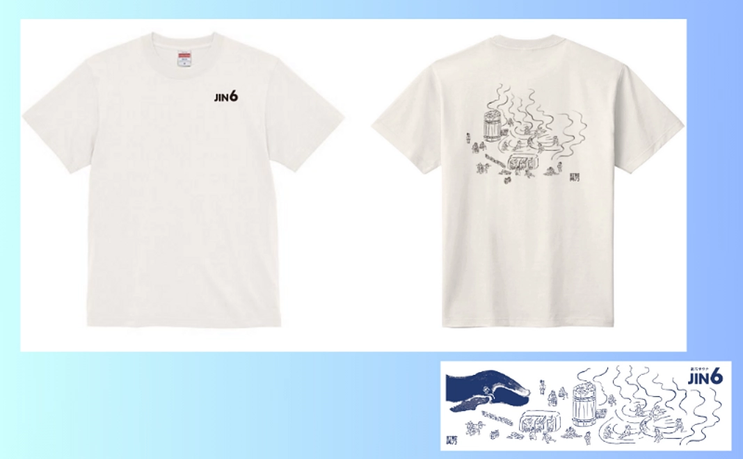 お気持ち支援｜ JIN6サウナ オリジナルTシャツ＋てぬぐい＋ステッカー