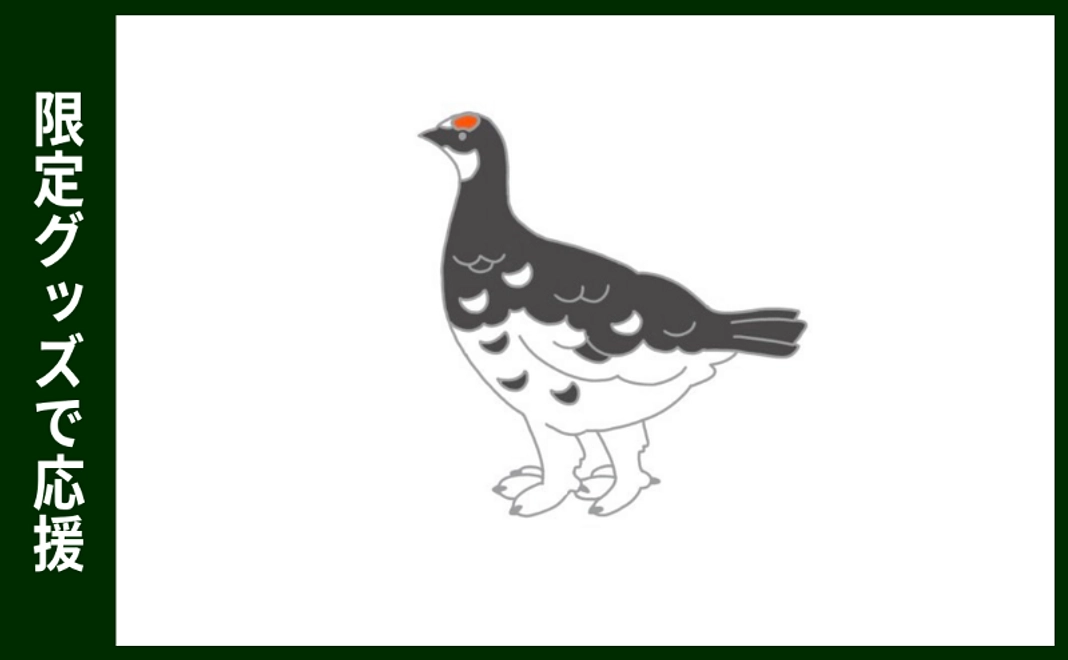 限定グッズで応援｜ライチョウのオリジナルピンバッジ