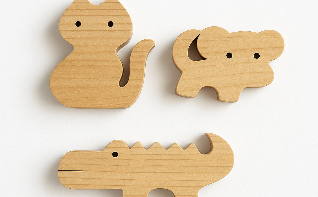 動物ブロック3個+児童館の子供たちからの手紙