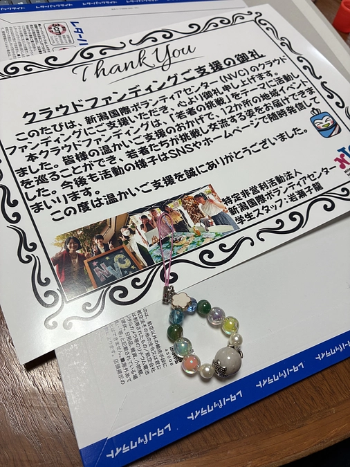 クラウドファンディング　リターン品発送完了のお知らせ