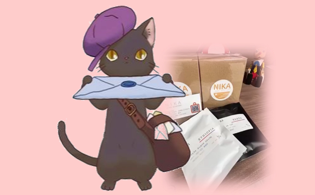 お礼の手紙　地元珈琲店オリジナルドリップ珈琲2個　SNSへのお名前(ニックネーム)の掲載　