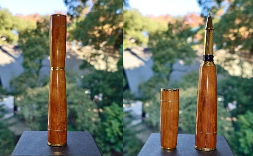 木工芸 川北浩彦先生 靖國の桜の倒木を使用したボールペン
