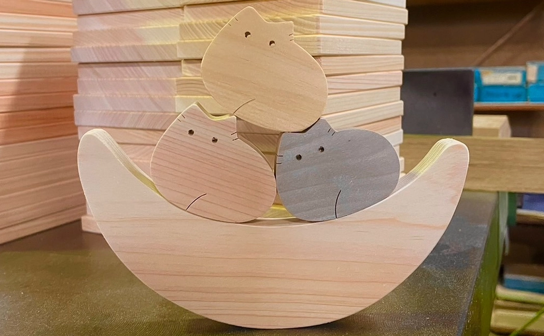 猫ブロック1セット+児童館の子供たちからの手紙