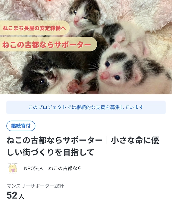 皆様からのあたたかいお気持ちが小さな命の継続に繋がっております❤️