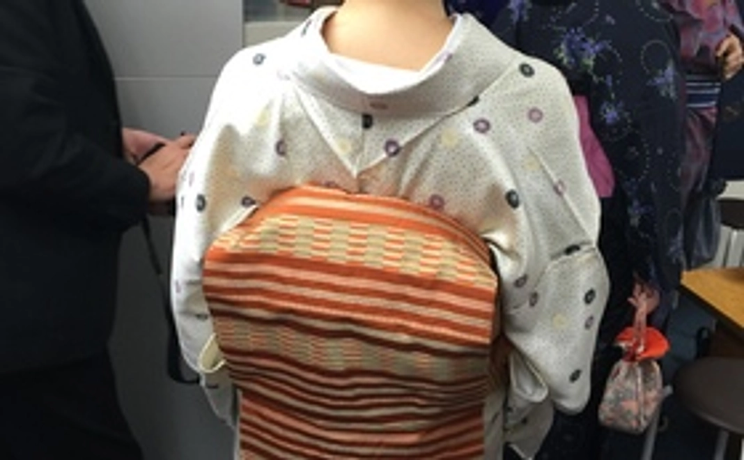 ハチ公グッズと着物体験