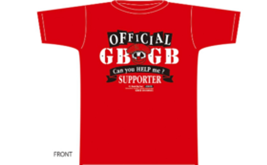 GBGBオリジナルTシャツとリストバンド付き