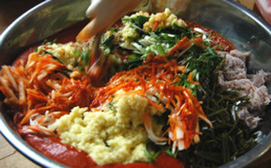 「オーガニック野菜セット」と「無添加キムチ」