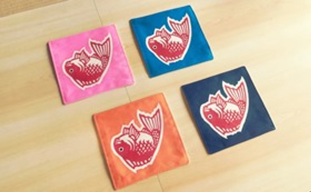 大漁旗コースターとサンクスレター