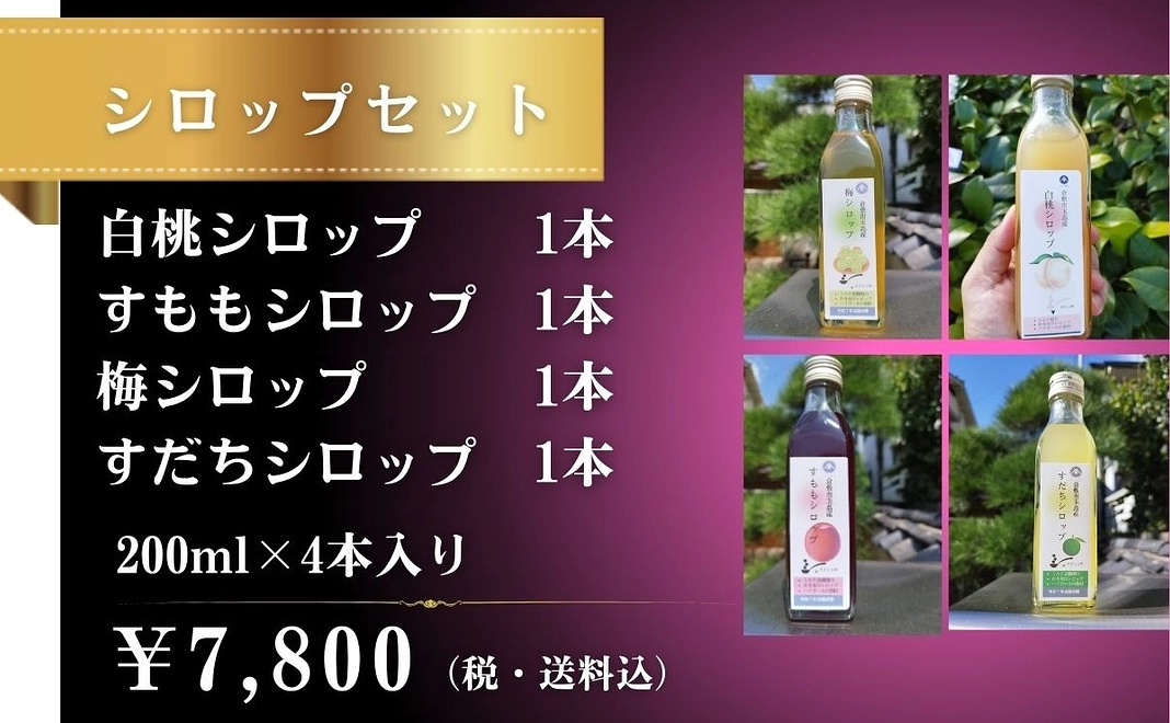 なんば農園シロップセット
