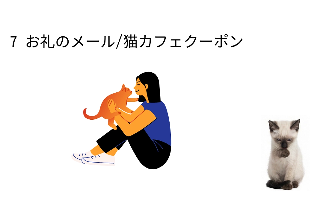 7 お礼のメール/猫カフェクーポン