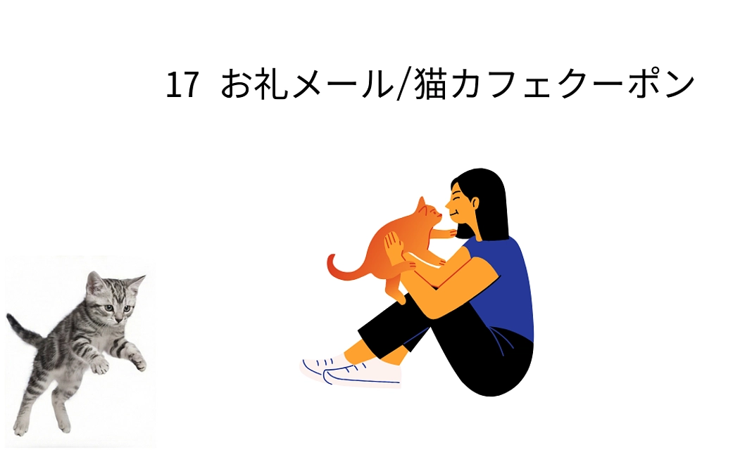 17 お礼メール/猫カフェクーポン