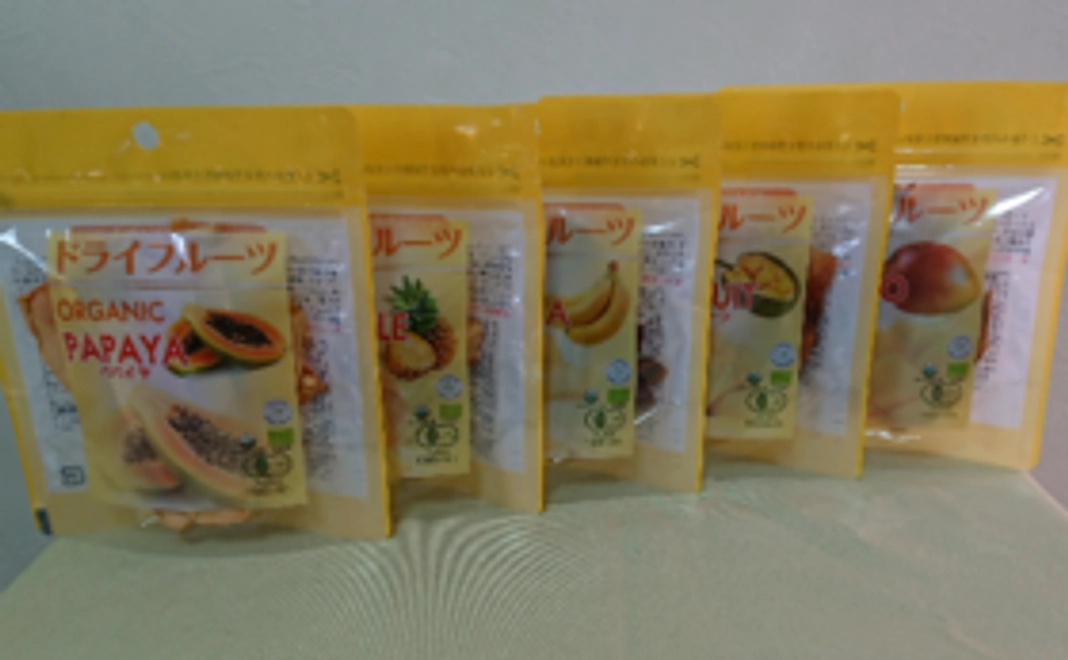 スリランカ産有機JAS認証ドライフルーツ5種セット+熊本県産ジャム5個セット+紅茶セット