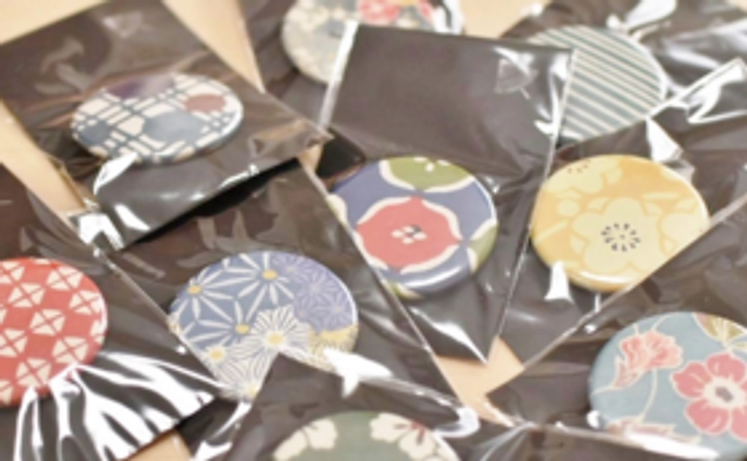 【和紙好きに！】和傘の和紙裁ちはじ＆ピンバッチ
