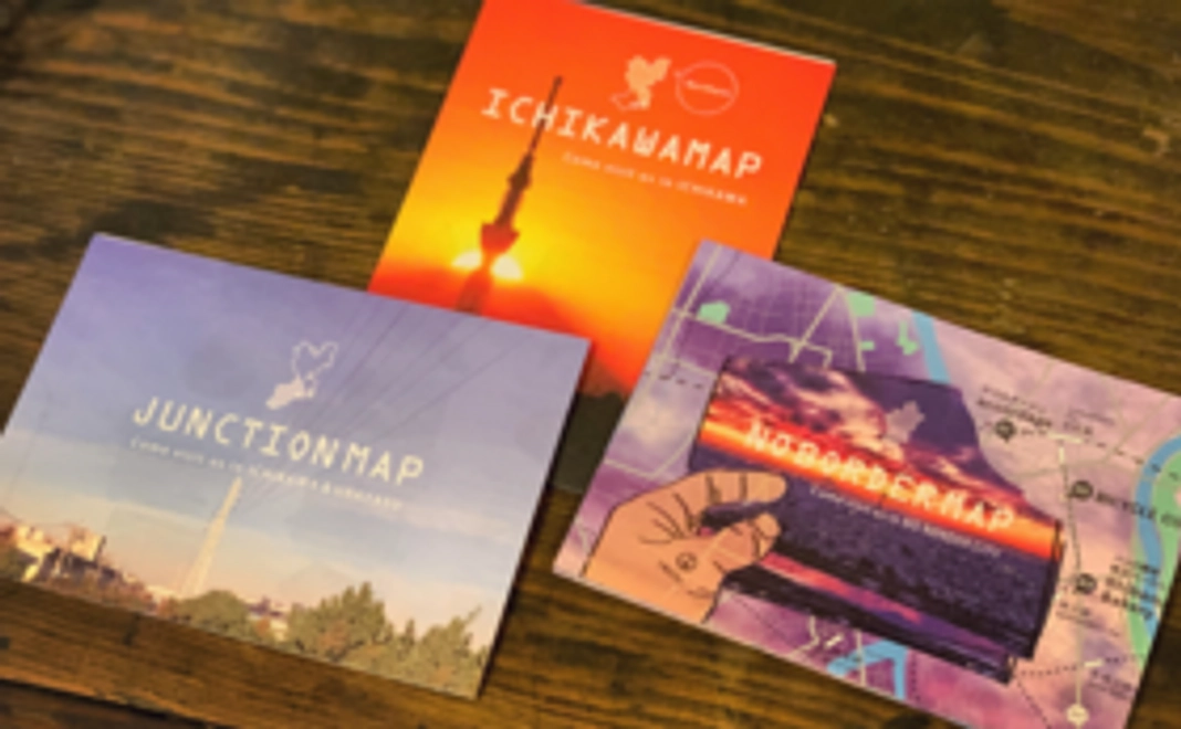 市川のユニークなお店や名所が載っている地図「ICHIKAWAMAP＆JUNCTIONMAP＆NOBORDERMAP」