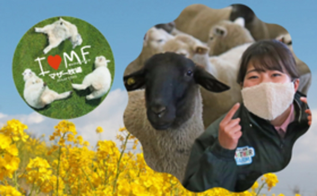【12/11NEW】牧場限定グッズで応援！ クラウドファンディング限定ふわもこ羊毛風マスク＆オリジナルマグネットコース