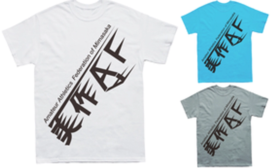 オリジナル『美作ＡＦ』前面ロゴ入りＴシャツ&ロゴステッカー　※イメージ画像です