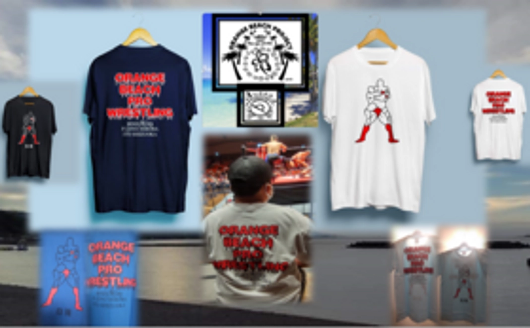 第一回記念限定オレンジビーチプロレスオリジナルキッズTシャツ