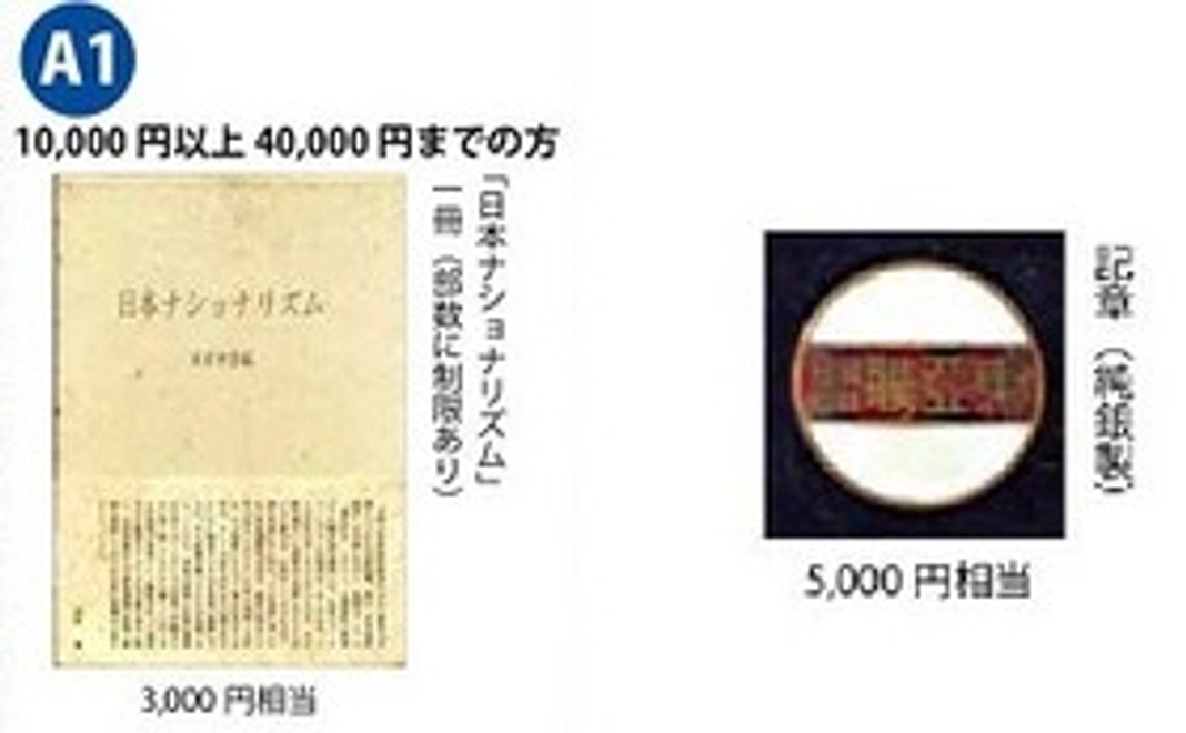 石原莞爾記念館建立募金リターン内容