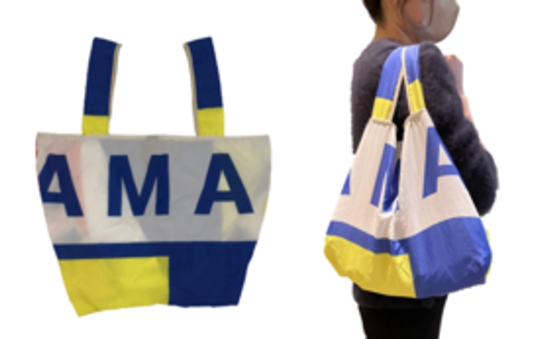 【一点ものデザイン】ビッグフラッグアップサイクル:エコバッグ