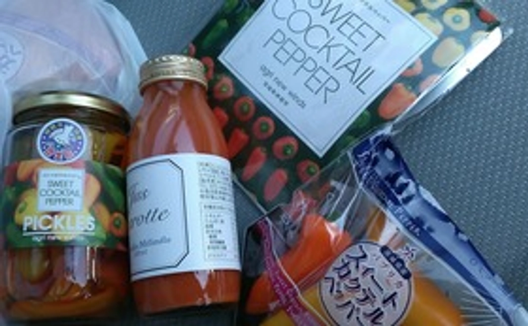 感謝の手紙と地元産の農産物の詰め合わせ