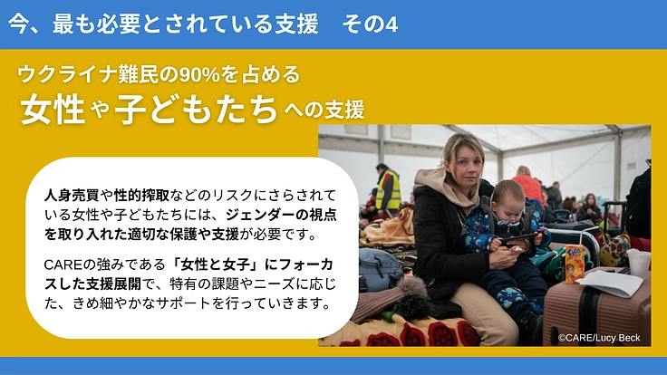 ウクライナ支援｜難民の9割を占める女性・子どもたちの明日を支えたい 5枚目