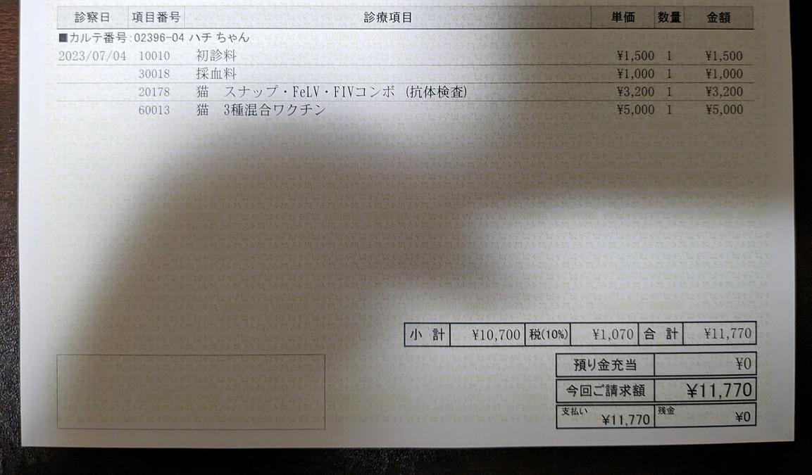 病院に行ってきました！