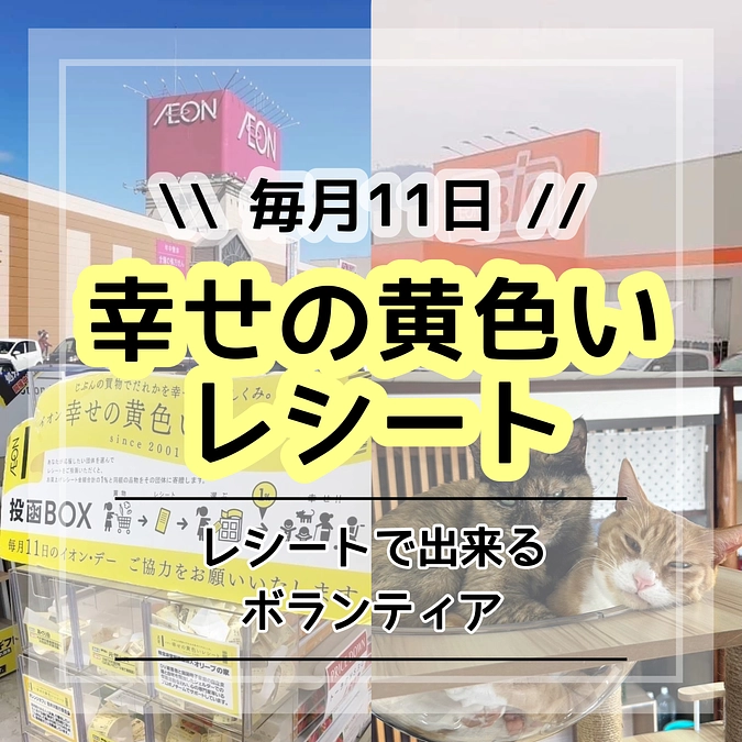 🕊毎月11日はイオン幸せの黄色いレシート🕊