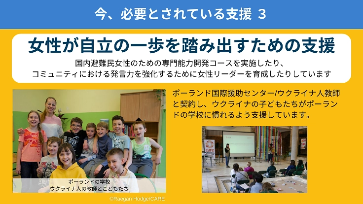 ウクライナ危機:厳しい冬を生き抜くために女性と子どもに支援を 5枚目