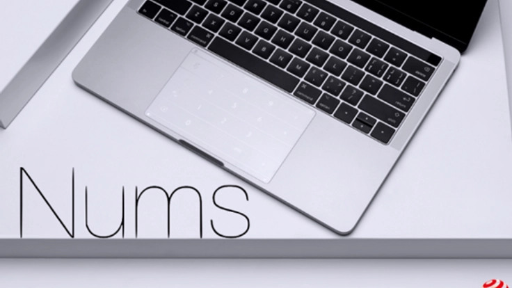 「Nums」貼るだけでテンキーになるトラックパッドカバー