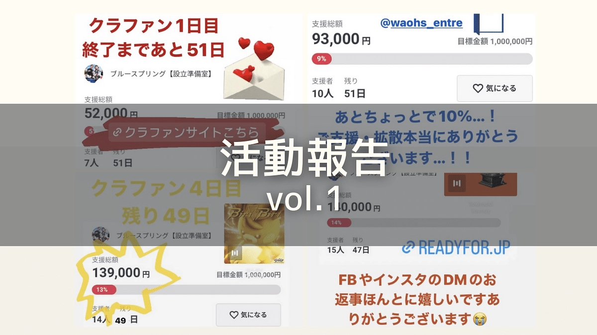 5日間のご報告とお礼