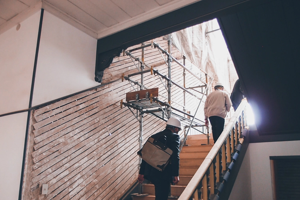 旧福島県尋常中学校本館／安積歴史博物館 2月19日（月）現況報告